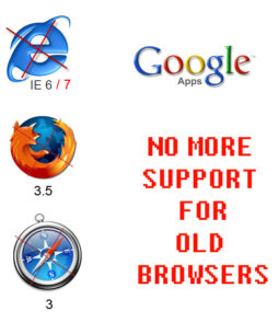 Browser non aggiornato? Niente Google Apps!